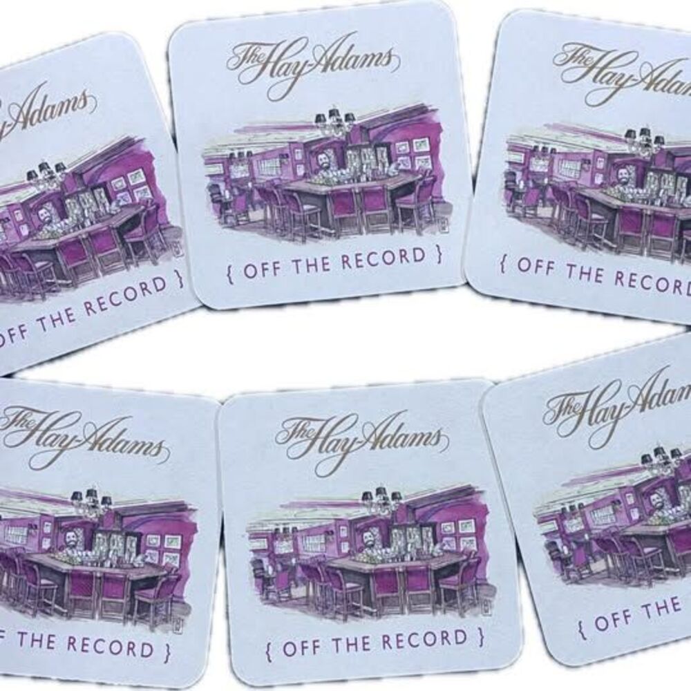 The Hay-Adams Off the Record Bar Coasters Lot of 6